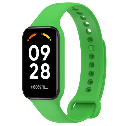 For Redmi Band 2 Solid Color Silicone Integrated Watch Band(Green) - Watch Bands by buy2fix | Online Shopping UK | buy2fix