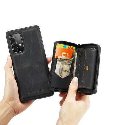 For Samsung Galaxy A53 5G JEEHOOD Magnetic Zipper Horizontal Flip Leather Phone Case(Black) - Galaxy Phone Cases by JEEHOOD | Online Shopping UK | buy2fix