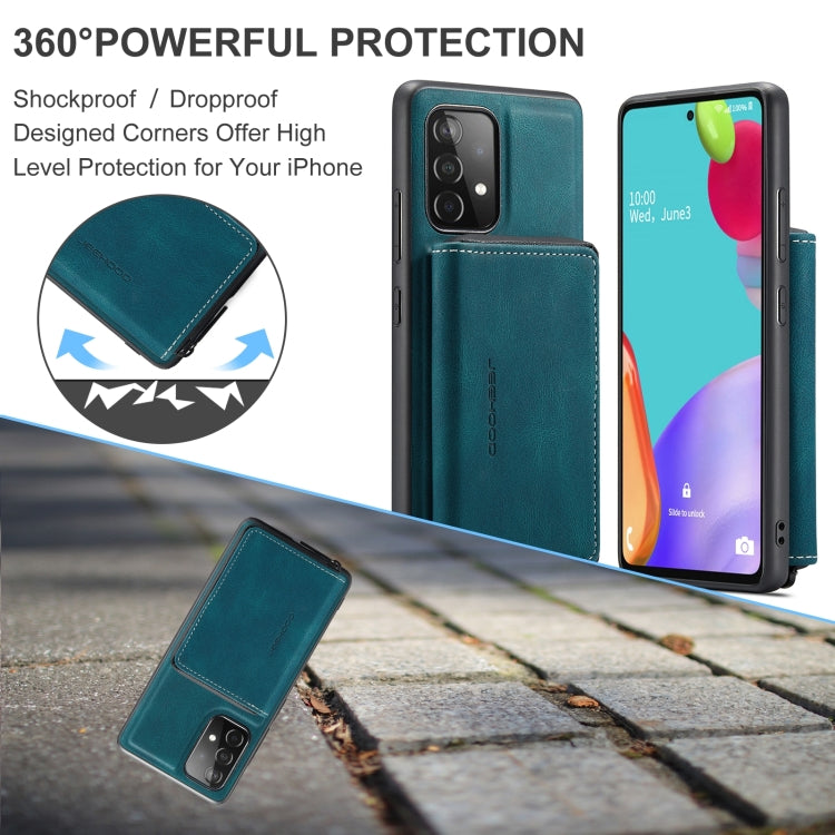 For Samsung Galaxy A53 5G JEEHOOD Magnetic Zipper Horizontal Flip Leather Phone Case(Blue) - Galaxy Phone Cases by JEEHOOD | Online Shopping UK | buy2fix