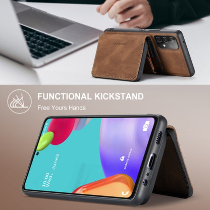 For Samsung Galaxy A53 5G JEEHOOD Magnetic Zipper Horizontal Flip Leather Phone Case(Brown) - Galaxy Phone Cases by JEEHOOD | Online Shopping UK | buy2fix