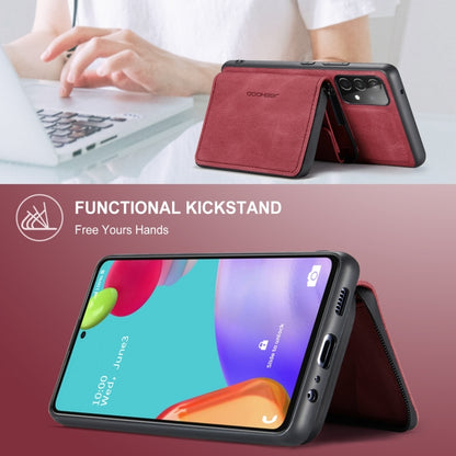 For Samsung Galaxy A53 5G JEEHOOD Magnetic Zipper Horizontal Flip Leather Phone Case(Red) - Galaxy Phone Cases by JEEHOOD | Online Shopping UK | buy2fix