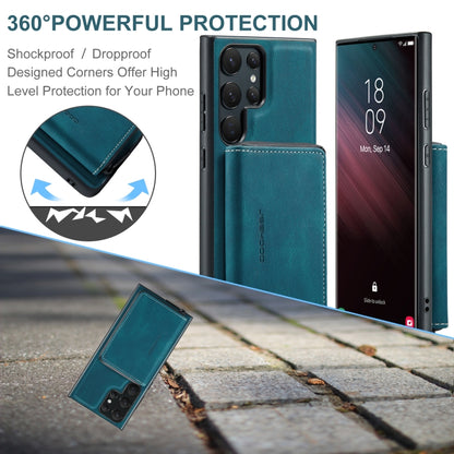 For Samsung Galaxy S23 Ultra 5G JEEHOOD Magnetic Zipper Horizontal Flip Leather Phone Case(Blue) - Galaxy S23 Ultra 5G Cases by JEEHOOD | Online Shopping UK | buy2fix