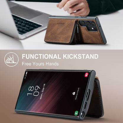 For Samsung Galaxy S23 Ultra 5G JEEHOOD Magnetic Zipper Horizontal Flip Leather Phone Case(Brown) - Galaxy S23 Ultra 5G Cases by JEEHOOD | Online Shopping UK | buy2fix