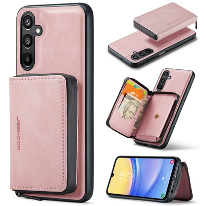 For Samsung Galaxy A15 5G JEEHOOD Magnetic Zipper Horizontal Flip Leather Phone Case(Pink) - Galaxy Phone Cases by JEEHOOD | Online Shopping UK | buy2fix