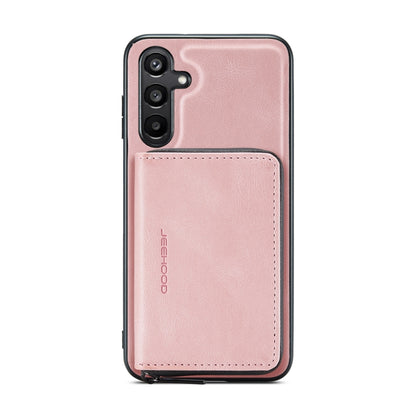 For Samsung Galaxy A15 5G JEEHOOD Magnetic Zipper Horizontal Flip Leather Phone Case(Pink) - Galaxy Phone Cases by JEEHOOD | Online Shopping UK | buy2fix