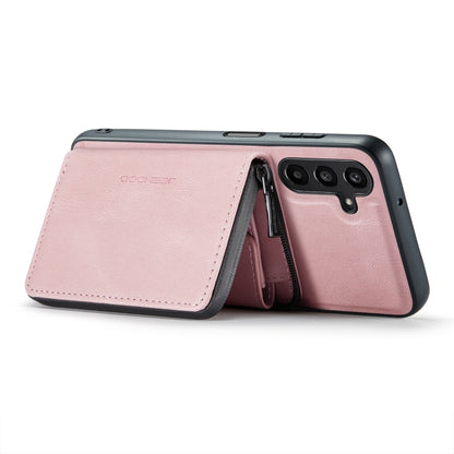 For Samsung Galaxy A15 5G JEEHOOD Magnetic Zipper Horizontal Flip Leather Phone Case(Pink) - Galaxy Phone Cases by JEEHOOD | Online Shopping UK | buy2fix