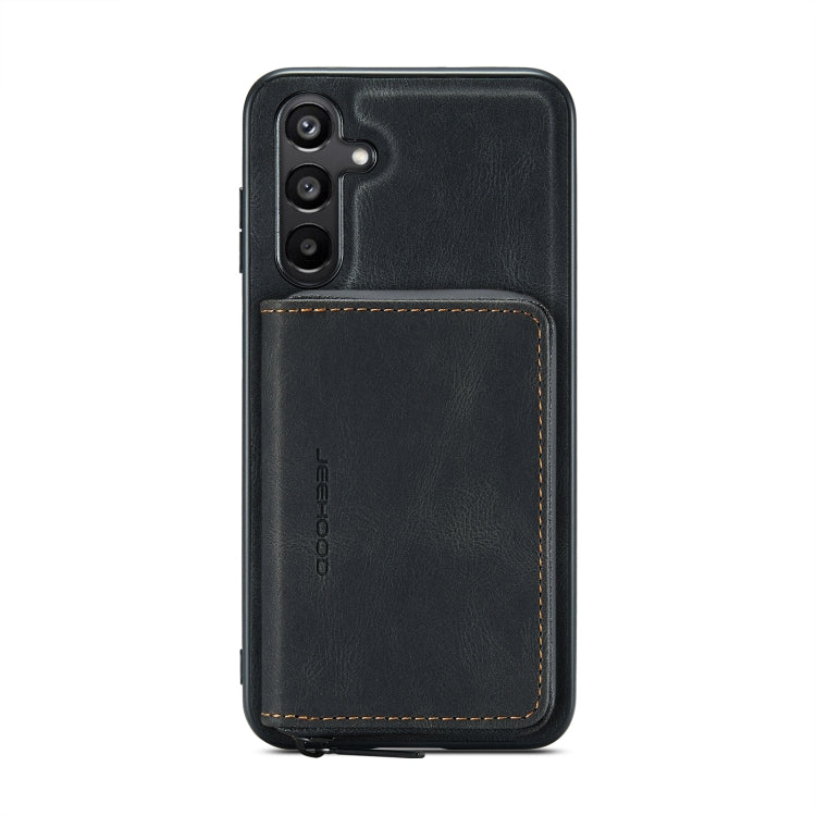 For Samsung Galaxy A15 5G JEEHOOD Magnetic Zipper Horizontal Flip Leather Phone Case(Black) - Galaxy Phone Cases by JEEHOOD | Online Shopping UK | buy2fix