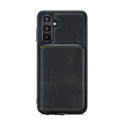 For Samsung Galaxy A15 5G JEEHOOD Magnetic Zipper Horizontal Flip Leather Phone Case(Black) - Galaxy Phone Cases by JEEHOOD | Online Shopping UK | buy2fix