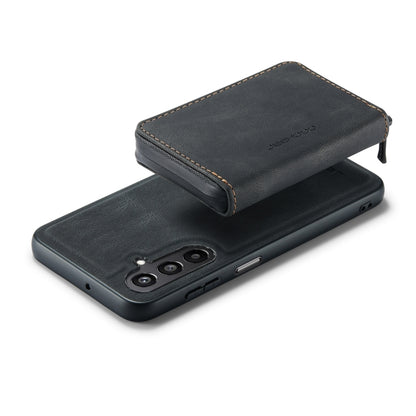 For Samsung Galaxy A15 5G JEEHOOD Magnetic Zipper Horizontal Flip Leather Phone Case(Black) - Galaxy Phone Cases by JEEHOOD | Online Shopping UK | buy2fix