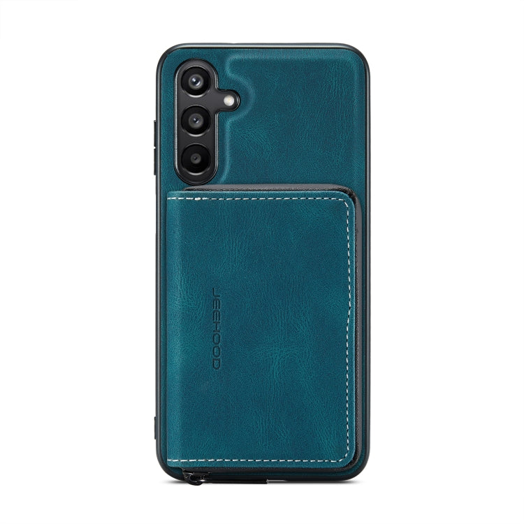 For Samsung Galaxy A15 5G JEEHOOD Magnetic Zipper Horizontal Flip Leather Phone Case(Blue) - Galaxy Phone Cases by JEEHOOD | Online Shopping UK | buy2fix