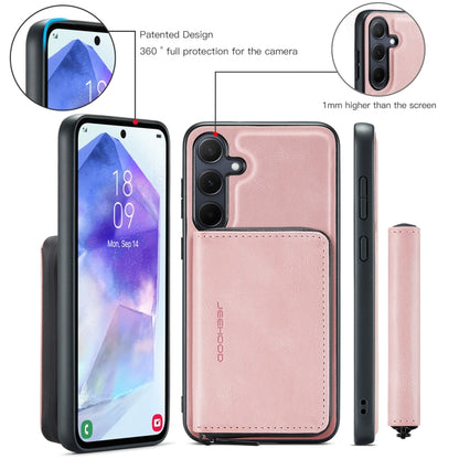 For Samsung Galaxy A55 5G JEEHOOD Magnetic Zipper Horizontal Flip Leather Phone Case(Pink) - Galaxy Phone Cases by JEEHOOD | Online Shopping UK | buy2fix