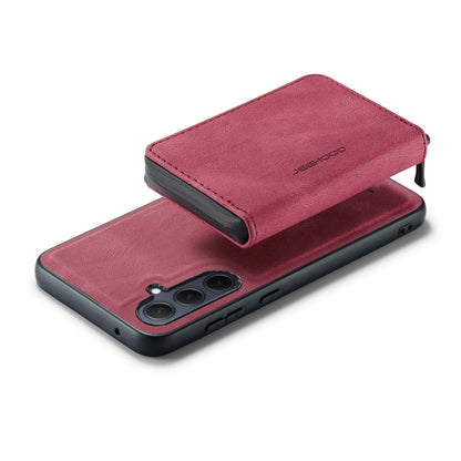 For Samsung Galaxy A55 5G JEEHOOD Magnetic Zipper Horizontal Flip Leather Phone Case(Red) - Galaxy Phone Cases by JEEHOOD | Online Shopping UK | buy2fix