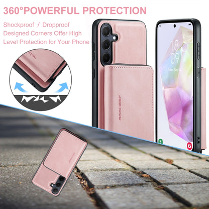 For Samsung Galaxy A35 5G JEEHOOD Magnetic Zipper Horizontal Flip Leather Phone Case(Pink) - Galaxy Phone Cases by JEEHOOD | Online Shopping UK | buy2fix