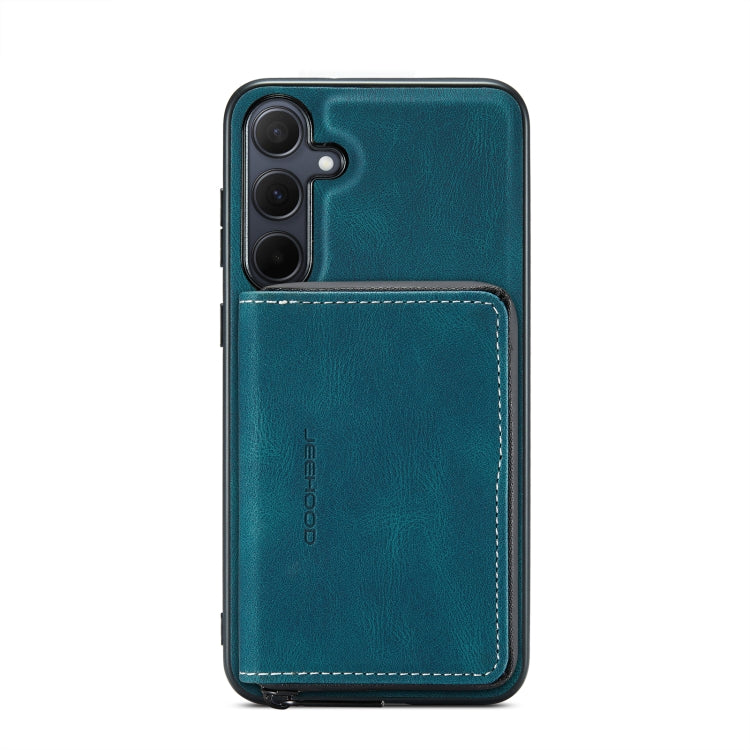 For Samsung Galaxy A35 5G JEEHOOD Magnetic Zipper Horizontal Flip Leather Phone Case(Blue) - Galaxy Phone Cases by JEEHOOD | Online Shopping UK | buy2fix