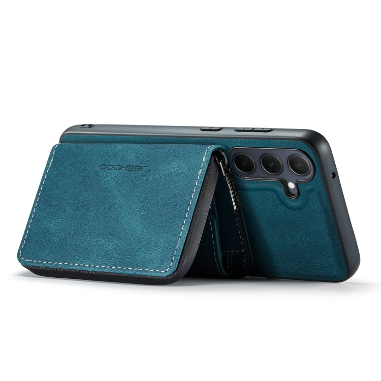 For Samsung Galaxy A35 5G JEEHOOD Magnetic Zipper Horizontal Flip Leather Phone Case(Blue) - Galaxy Phone Cases by JEEHOOD | Online Shopping UK | buy2fix