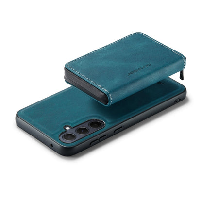 For Samsung Galaxy A35 5G JEEHOOD Magnetic Zipper Horizontal Flip Leather Phone Case(Blue) - Galaxy Phone Cases by JEEHOOD | Online Shopping UK | buy2fix