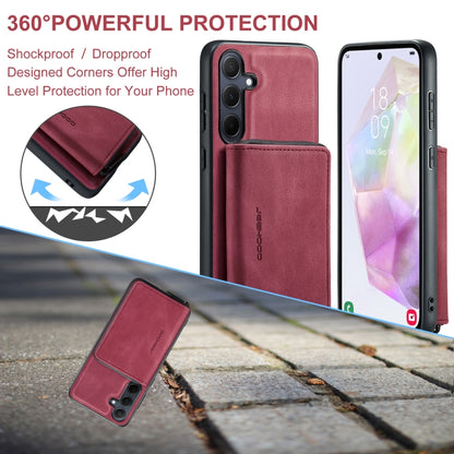 For Samsung Galaxy A35 5G JEEHOOD Magnetic Zipper Horizontal Flip Leather Phone Case(Red) - Galaxy Phone Cases by JEEHOOD | Online Shopping UK | buy2fix