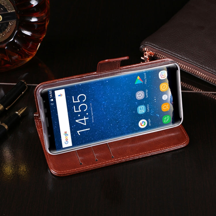 For Oukitel K5000 idewei  Crazy Horse Texture Horizontal Flip Leather Case with Holder & Card Slots & Wallet(Yellow) - More Brand by idewei | Online Shopping UK | buy2fix