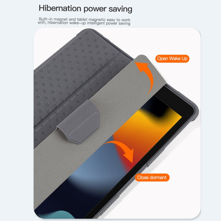 For iPad 10.2 2019 / 10.2 2020 / 10.2 2021 3-fold TPU Acrylic PC Smart Leather Tablet Case(Black) - iPad 10.2 Cases by buy2fix | Online Shopping UK | buy2fix