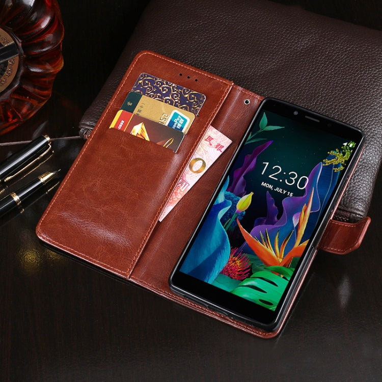For LG K20 (2019) idewei Crazy Horse Texture Horizontal Flip Leather Case with Holder & Card Slots & Wallet(Red) - LG Cases by idewei | Online Shopping UK | buy2fix