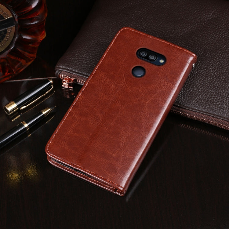 For LG K50S idewei Crazy Horse Texture Horizontal Flip Leather Case with Holder & Card Slots & Wallet(Red) - LG Cases by idewei | Online Shopping UK | buy2fix