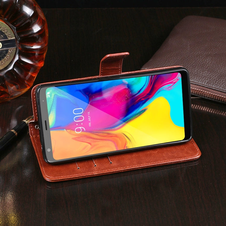 For LG Stylo 5 idewei Crazy Horse Texture Horizontal Flip Leather Case with Holder & Card Slots & Wallet(Sky Blue) - LG Cases by idewei | Online Shopping UK | buy2fix