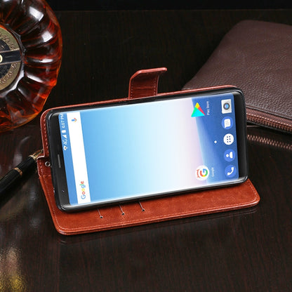 For Ulefone MIX 2 idewei Crazy Horse Texture Horizontal Flip Leather Case with Holder & Card Slots & Wallet(Dark Blue) by idewei