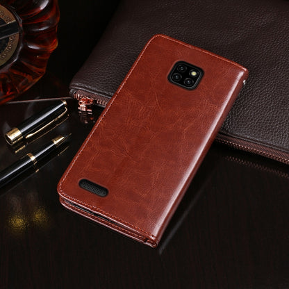 For Ulefone Note 7 idewei Crazy Horse Texture Horizontal Flip Leather Case with Holder & Card Slots & Wallet(Brown) by idewei