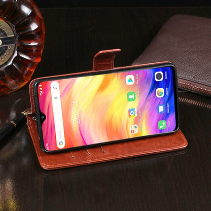 For Ulefone Note 7 idewei Crazy Horse Texture Horizontal Flip Leather Case with Holder & Card Slots & Wallet(Brown) by idewei