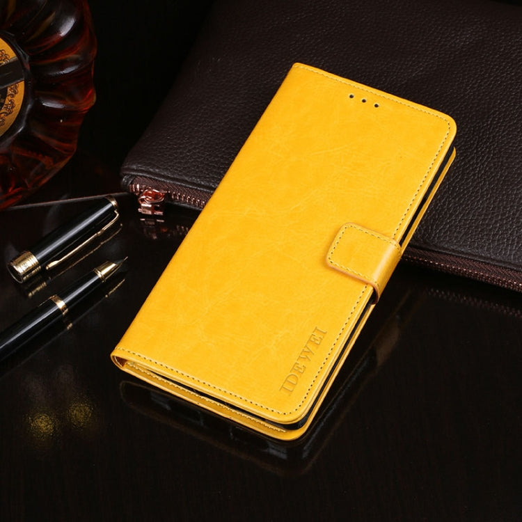 For Ulefone Note 7 idewei Crazy Horse Texture Horizontal Flip Leather Case with Holder & Card Slots & Wallet(Yellow) by idewei