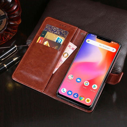 For Ulefone S10 Pro idewei Crazy Horse Texture Horizontal Flip Leather Case with Holder & Card Slots & Wallet(Brown) by idewei