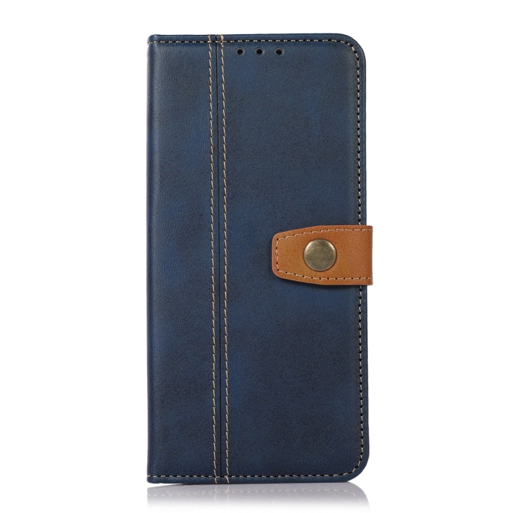 For OnePlus 11 5G Stitching Thread Calf Texture Leather Phone Case(Blue) - OnePlus Cases by buy2fix | Online Shopping UK | buy2fix