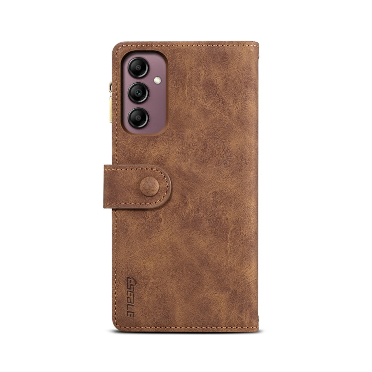 For Samsung Galaxy A14 5G ESEBLE Retro Frosted RFID Flip Leather Phone Case(Brown) - Galaxy Phone Cases by ESEBLE | Online Shopping UK | buy2fix