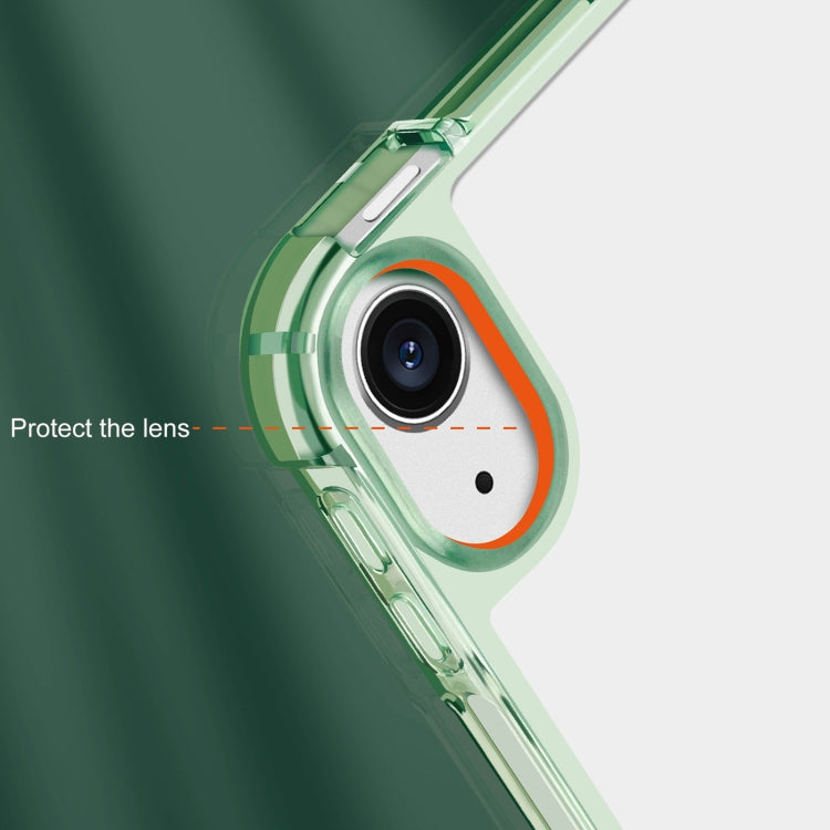 For iPad 10.2 2021 / 2020 / 2019 3-fold Shockproof Smart Leather Tablet Case(Green) - iPad 10.2 Cases by buy2fix | Online Shopping UK | buy2fix