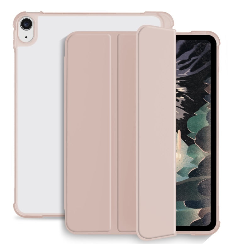 For iPad 2025 / 2022 3-fold Shockproof Smart Leather Tablet Case(Pink) - iPad 2025 / 2022 Cases by buy2fix | Online Shopping UK | buy2fix