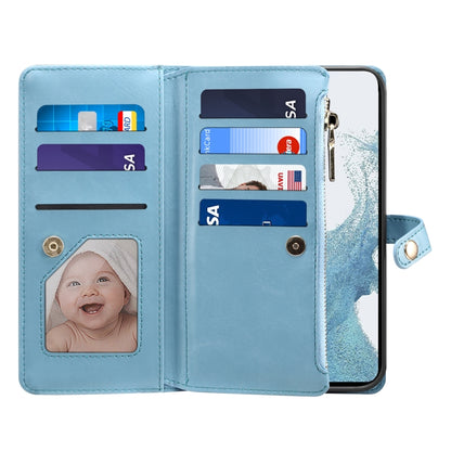 For Samsung Galaxy A54 5G ESEBLE Star Series Lanyard Zipper Wallet RFID Leather Case(Blue) - Galaxy Phone Cases by ESEBLE | Online Shopping UK | buy2fix