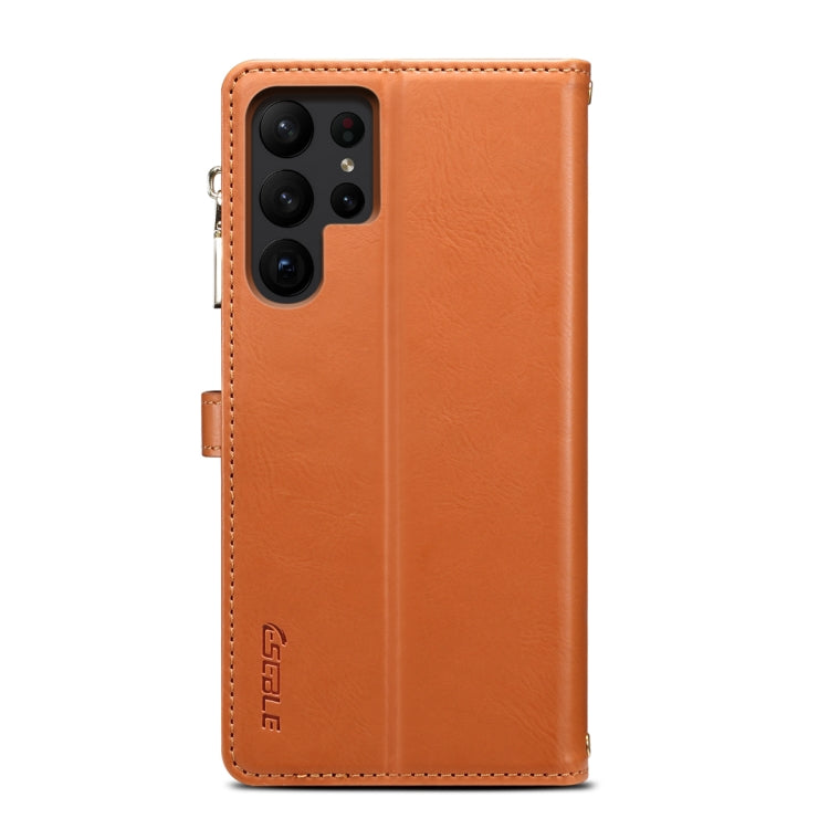 For Samsung Galaxy A14 5G ESEBLE Star Series Lanyard Zipper Wallet RFID Leather Case(Brown) - Galaxy Phone Cases by ESEBLE | Online Shopping UK | buy2fix