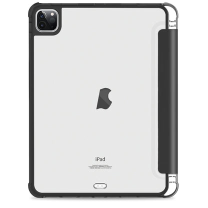 For iPad Pro 11 2022 / 2021 / 2020 3-fold Shockproof Smart Leather Tablet Case(Black) - iPad Pro 11 (2022/2021) Cases by buy2fix | Online Shopping UK | buy2fix