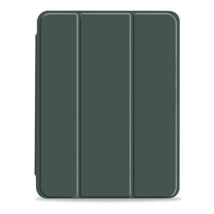 For iPad Pro 11 2022 / 2021 / 2020 3-fold Shockproof Smart Leather Tablet Case(Deep Green) - iPad Pro 11 (2022/2021) Cases by buy2fix | Online Shopping UK | buy2fix