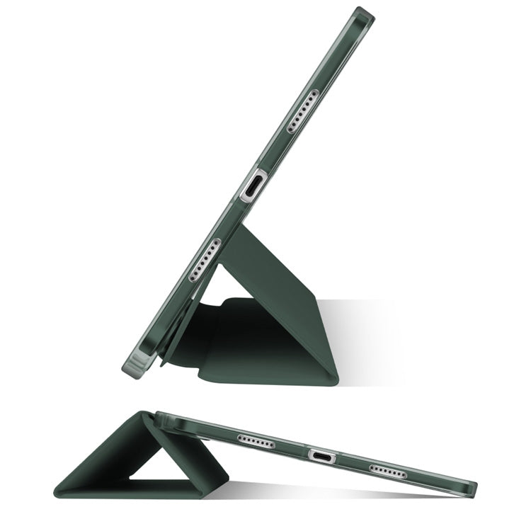 For iPad Pro 11 2022 / 2021 / 2020 3-fold Shockproof Smart Leather Tablet Case(Deep Green) - iPad Pro 11 (2022/2021) Cases by buy2fix | Online Shopping UK | buy2fix