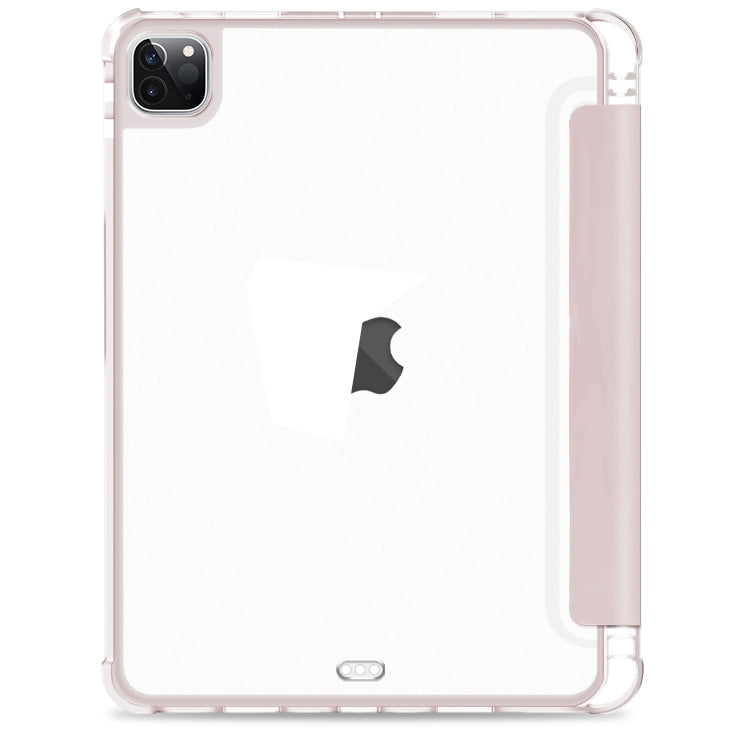 For iPad Pro 11 2022 / 2021 / 2020 3-fold Shockproof Smart Leather Tablet Case(Pink) - iPad Pro 11 (2022/2021) Cases by buy2fix | Online Shopping UK | buy2fix