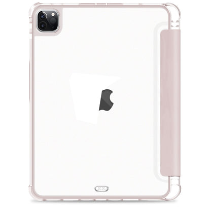 For iPad Pro 11 2022 / 2021 / 2020 3-fold Shockproof Smart Leather Tablet Case(Pink) - iPad Pro 11 (2022/2021) Cases by buy2fix | Online Shopping UK | buy2fix