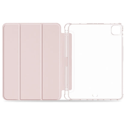 For iPad Pro 11 2022 / 2021 / 2020 3-fold Shockproof Smart Leather Tablet Case(Pink) - iPad Pro 11 (2022/2021) Cases by buy2fix | Online Shopping UK | buy2fix