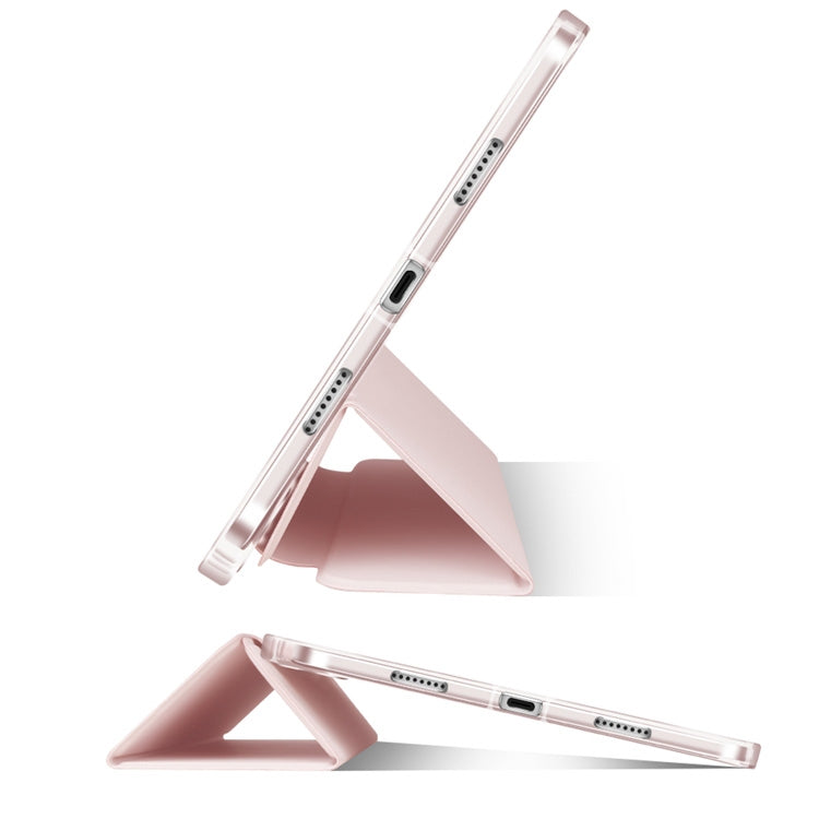 For iPad Pro 11 2022 / 2021 / 2020 3-fold Shockproof Smart Leather Tablet Case(Pink) - iPad Pro 11 (2022/2021) Cases by buy2fix | Online Shopping UK | buy2fix