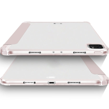 For iPad Pro 11 2022 / 2021 / 2020 3-fold Shockproof Smart Leather Tablet Case(Pink) - iPad Pro 11 (2022/2021) Cases by buy2fix | Online Shopping UK | buy2fix