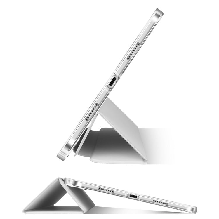 For iPad Pro 11 2022 / 2021 / 2020 3-fold Shockproof Smart Leather Tablet Case(Grey) - iPad Pro 11 (2022/2021) Cases by buy2fix | Online Shopping UK | buy2fix