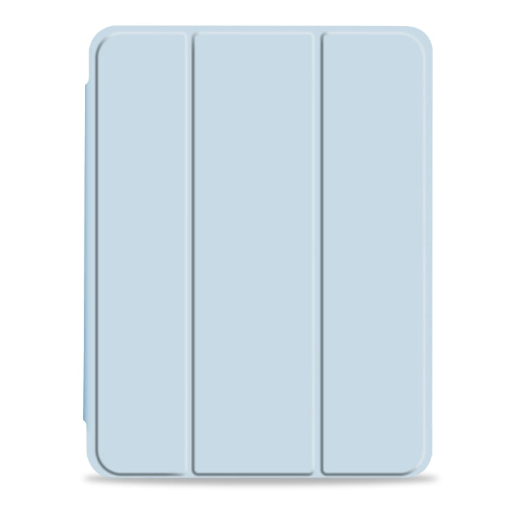 For iPad Pro 11 2022 / 2021 / 2020 3-fold Shockproof Smart Leather Tablet Case(Ice Blue) - iPad Pro 11 (2022/2021) Cases by buy2fix | Online Shopping UK | buy2fix