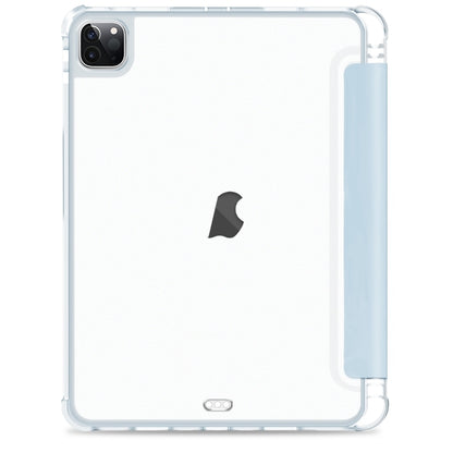 For iPad Pro 11 2022 / 2021 / 2020 3-fold Shockproof Smart Leather Tablet Case(Ice Blue) - iPad Pro 11 (2022/2021) Cases by buy2fix | Online Shopping UK | buy2fix
