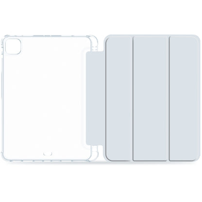 For iPad Pro 11 2022 / 2021 / 2020 3-fold Shockproof Smart Leather Tablet Case(Ice Blue) - iPad Pro 11 (2022/2021) Cases by buy2fix | Online Shopping UK | buy2fix