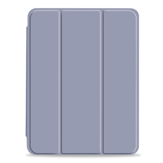 For iPad Pro 12.9 2022 / 2021 / 2020 3-fold Shockproof Smart Leather Tablet Case(Lavender) - iPad Pro 12.9 (2020) Cases by buy2fix | Online Shopping UK | buy2fix